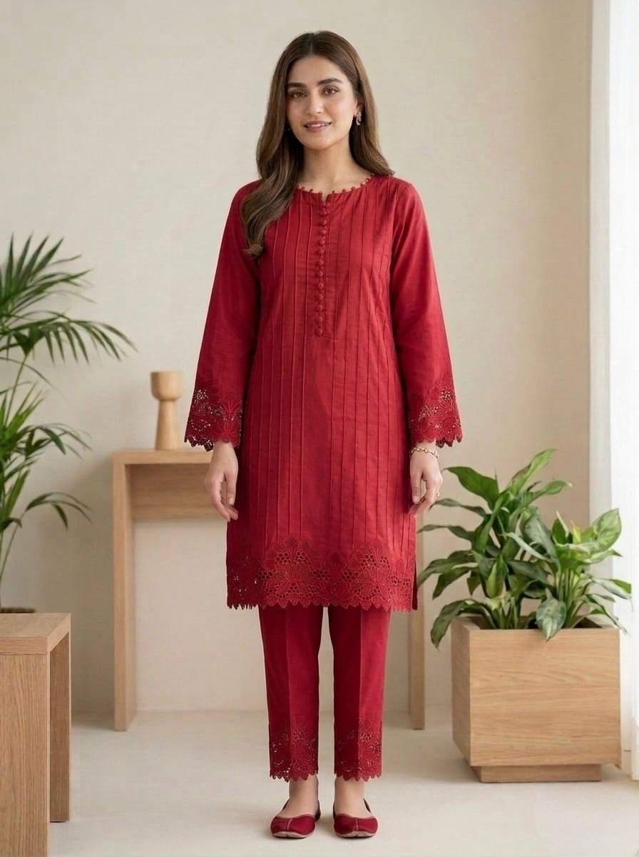 2 piece dhanak dress.