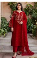 Trending article..deep red Marina dress with duppata.